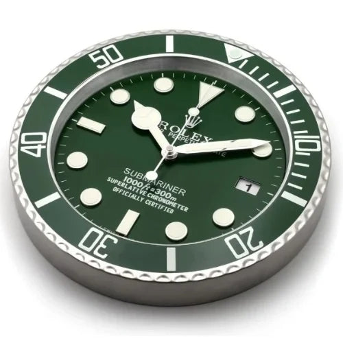 Submariner Style Wall Clock | Green