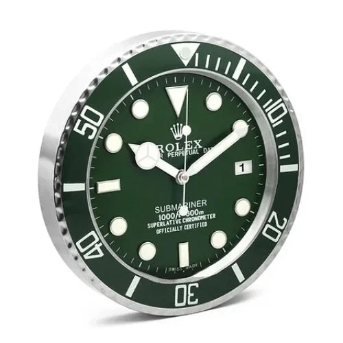 Submariner Style Wall Clock | Green