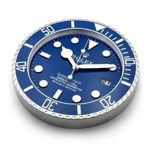 Submariner Style Wall Clock | Blue