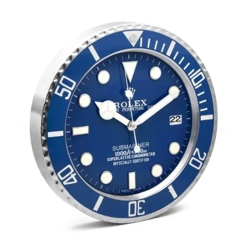 Submariner Style Wall Clock | Blue