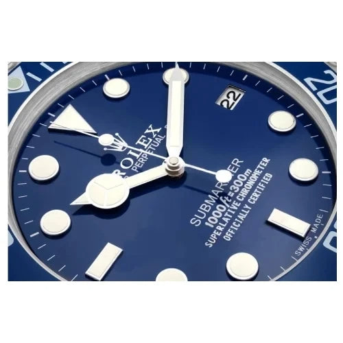 Submariner Style Wall Clock | Blue