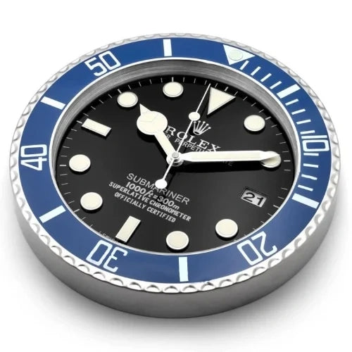 Submariner Style Wall Clock | Blue & Black
