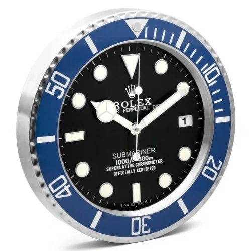 Submariner Style Wall Clock | Blue & Black