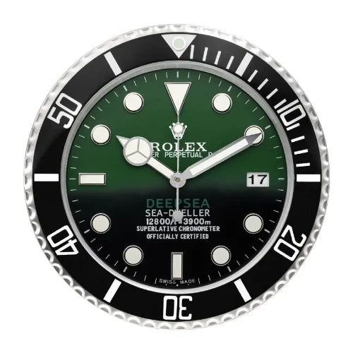 Deepsea Style Wall Clock  | Black & Green