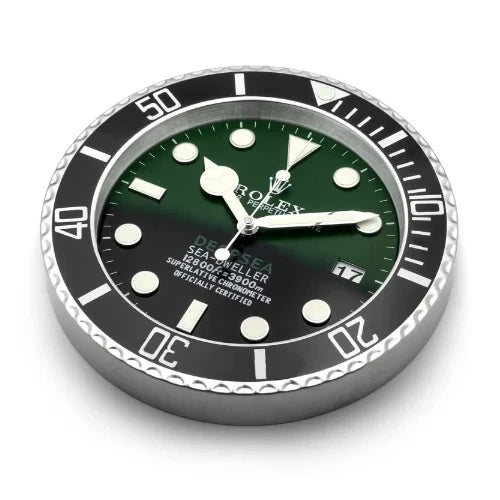Deepsea Style Wall Clock  | Black & Green