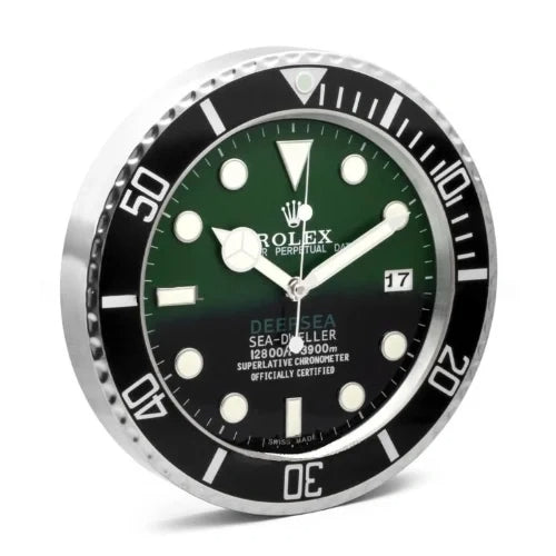 Deepsea Style Wall Clock  | Black & Green