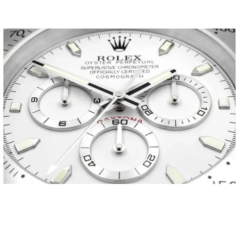 Daytona Style Wall Clock | Sliver & White