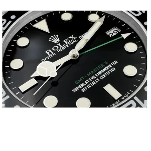 GMT Master II Style Wall Clock | Black & Sliver