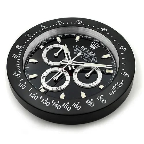 Daytona Style Wall Clock | Black