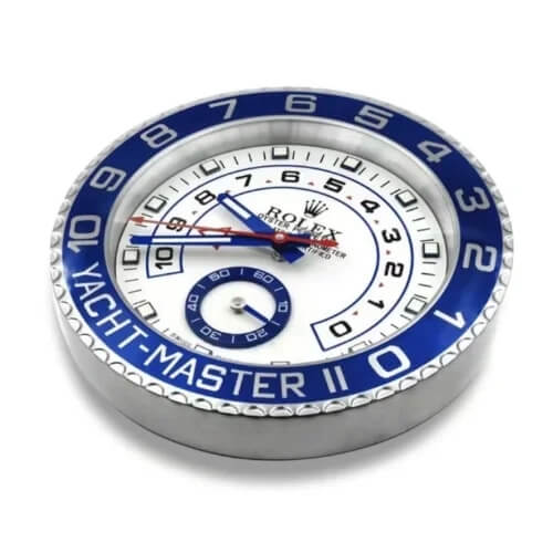 Yacht-Master II Style Wall Clock | Blue