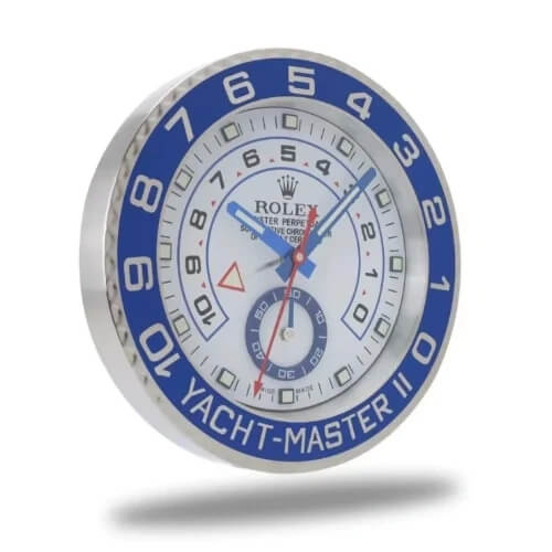Yacht-Master II Style Wall Clock | Blue